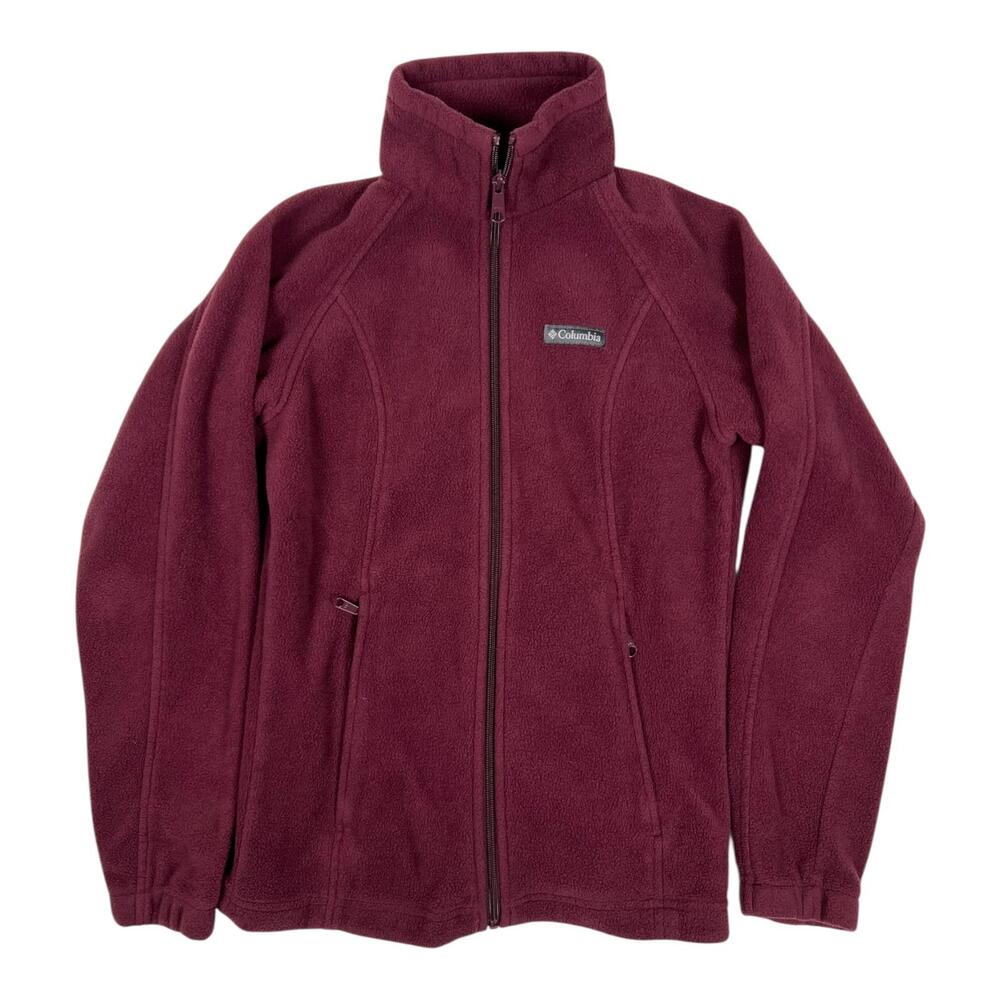 Columbia Jacket Womens Small Purple Fleece Full Zip Lightweight Outdoor Casual